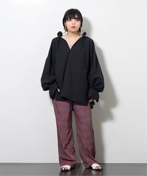 CITYSHOP（シティーショップ）の「COTTON SMOCK ブラウス（シャツ/ブラウス・レディース・ブラック/ホワイト・FREE）」の19枚目の写真