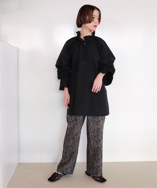 CITYSHOP（シティーショップ）の「COTTON SMOCK ブラウス（シャツ/ブラウス・レディース・ブラック/ホワイト・FREE）」の20枚目の写真