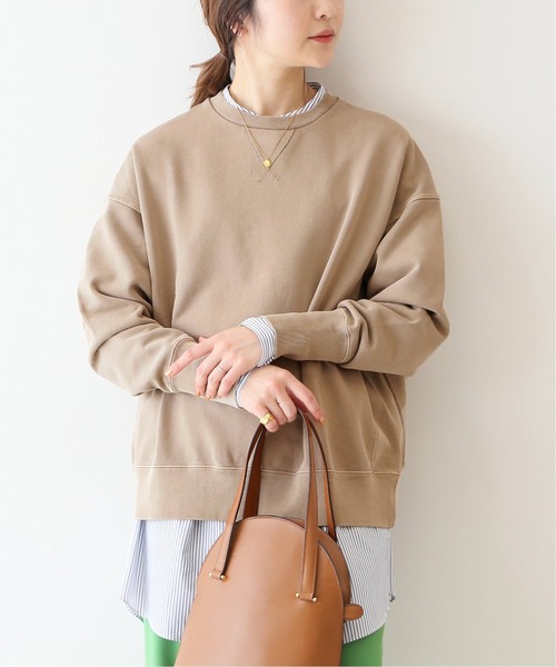 SLOBE IENA(スローブイエナ)の「コアスパン裏毛スウェットプルオーバー【手洗い可能】◆(スウェット・レディース・ホワイト/ベージュ/ピンク系その他・FREE)」の2枚目の写真