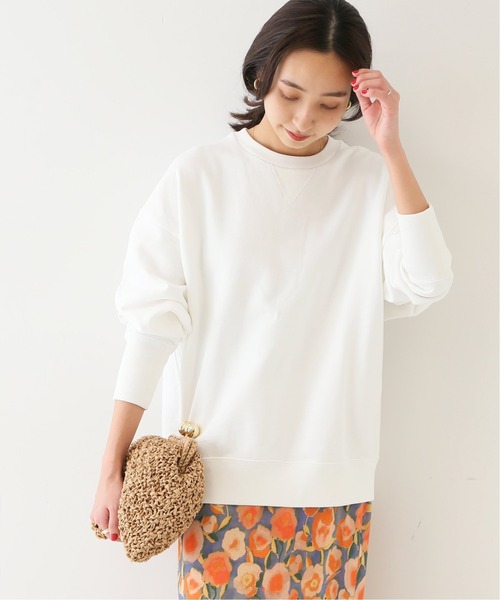 SLOBE IENA(スローブイエナ)の「コアスパン裏毛スウェットプルオーバー【手洗い可能】◆(スウェット・レディース・ホワイト/ベージュ/ピンク系その他・FREE)」の14枚目の写真