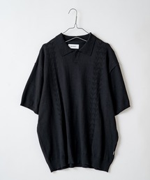 WHIMSIC | 【WHIMSIC】レトロパターンニットポロシャツ(ポロシャツ)