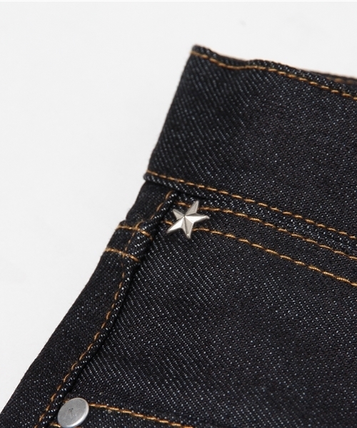 WEGO（ウィゴー）の「WEGO/セルビッジスリムデニムパンツ　MADE IN JAPAN（デニムパンツ・メンズ・ダークインディゴブルー/ブラック・MEDIUM/LARGE）」の5枚目の写真