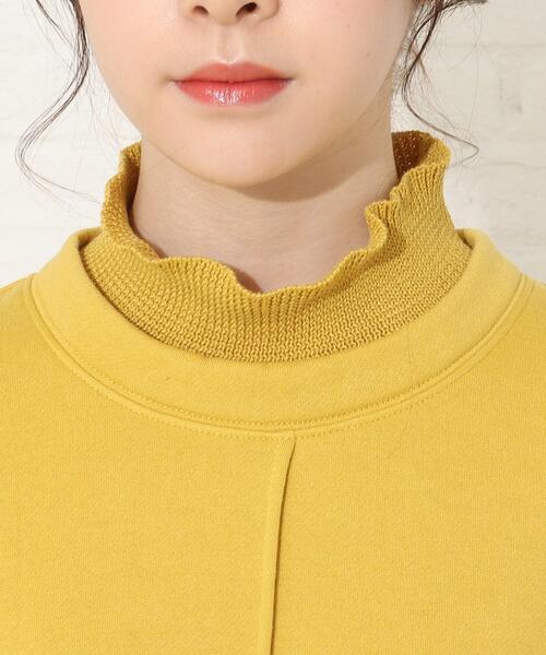 Cutie Blonde（キューティーブロンド）の「◆【S-L】春カラーニットリブレイヤード風プルオーバー（スウェット・レディース・マスタード/グレー系その他/ライトベージュ/黄緑系・01/02/03）」の5枚目の写真