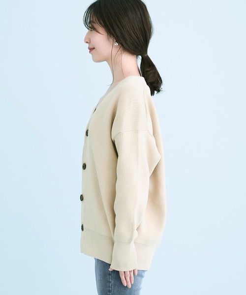 VIS（ビス）の「ドロップショルダーコクーンカーディガン（カーディガン/ボレロ・レディース・ベージュ/ライトグレー/ライトグリーン/ネイビー・FREE）」の21枚目の写真