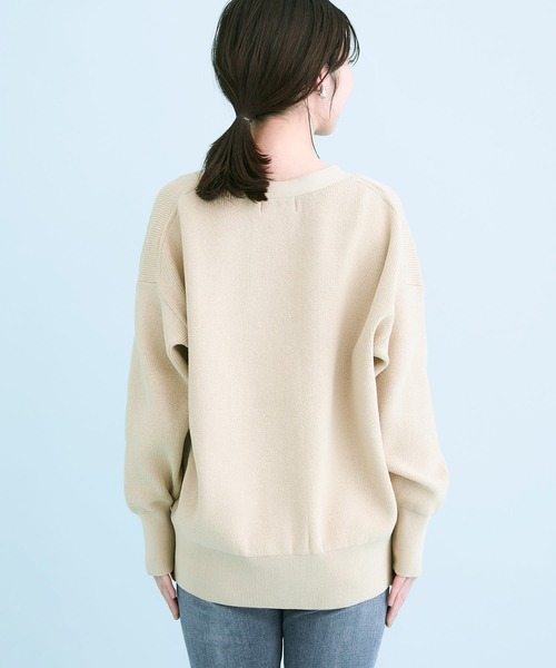 VIS（ビス）の「ドロップショルダーコクーンカーディガン（カーディガン/ボレロ・レディース・ベージュ/ライトグレー/ライトグリーン/ネイビー・FREE）」の22枚目の写真