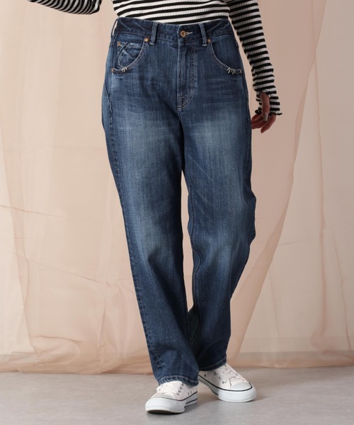 cepo(セポ)の「リラックスイージーテーパードデニム(デニムパンツ・レディース・ブルー系2/ブルー系3/ブルー系4/ネイビー×ホワイト/ネイビー/ブルー系1・S/M/L)」の4枚目の写真