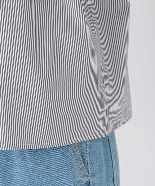 studio CLIP（スタディオクリップ）の「【イージーケア/接触冷感/速乾/マシーンウォッシャブル/Wフロント】ふんわりシャーリングブラウス（シャツ/ブラウス・レディース・ネイビー/グレー/オフホワイト・MEDIUM/LARGE）」の14枚目の写真