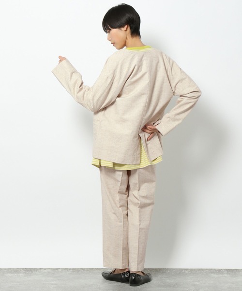 セール】リネンツイードノーカラージャケット[セットアップ可能