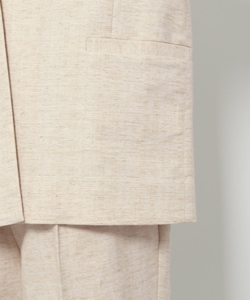 LAKOLE（ラコレ）の「リネンツイードノーカラージャケット[セットアップ可能] / 271565（ノーカラージャケット・レディース・ブラック/ベージュ/ナチュラル・SMALL/MEDIUM）」の18枚目の写真