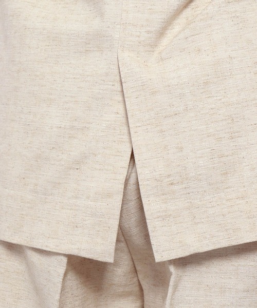 LAKOLE（ラコレ）の「リネンツイードノーカラージャケット[セットアップ可能] / 271565（ノーカラージャケット・レディース・ブラック/ベージュ/ナチュラル・SMALL/MEDIUM）」の19枚目の写真