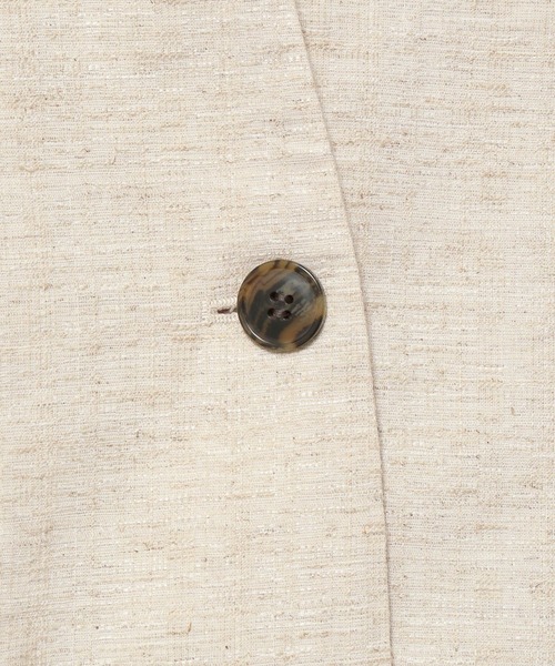 LAKOLE（ラコレ）の「リネンツイードノーカラージャケット[セットアップ可能] / 271565（ノーカラージャケット・レディース・ブラック/ベージュ/ナチュラル・SMALL/MEDIUM）」の21枚目の写真