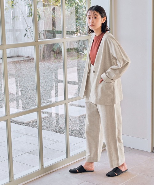 専用 seya. セヤ リネン ノーカラージャケット（◇リネンライク