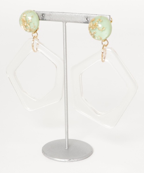 petitcro（プティクロ）の「＊petitcro＊ クリア　ペンタゴン　イヤリング PCKE191005（イヤリング・レディース・その他1/その他2/その他3・ONE SIZE）」の7枚目の写真