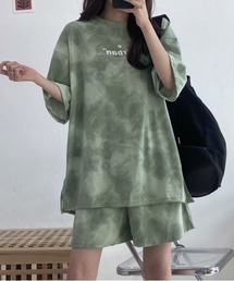 NEW GENTLEMAN | 【2点SET】タイダイ セットアップ　Tシャツ＆ショートパンツセット(Tシャツ/カットソー)