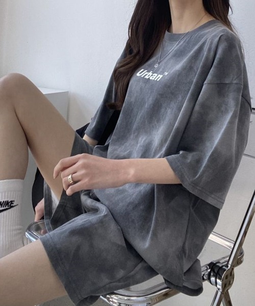 NEW GENTLEMAN（ニュージェントルマン）の「【2点SET】タイダイ セットアップ　Tシャツ＆ショートパンツセット（Tシャツ/カットソー・メンズ・グレー/グリーン/パープル/ブルー/ベージュ・M/L/XL）」の9枚目の写真