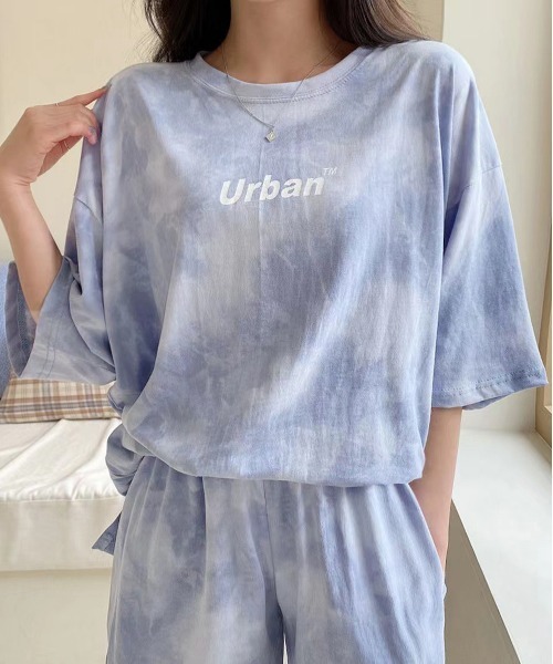 NEW GENTLEMAN（ニュージェントルマン）の「【2点SET】タイダイ セットアップ　Tシャツ＆ショートパンツセット（Tシャツ/カットソー・メンズ・グレー/グリーン/パープル/ブルー/ベージュ・M/L/XL）」の17枚目の写真