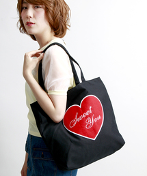 WEGO | WEGO/ハートワッペンキャンバストートバッグ(トートバッグ)