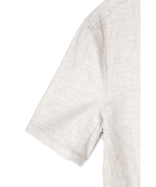 HIGH STREET(ハイストリート)の「HIGH STREET∴スタンドカラー半袖シャツアウター(シャツ/ブラウス・メンズ・ブルー/グレー/ブルー系2・S/M)」の12枚目の写真