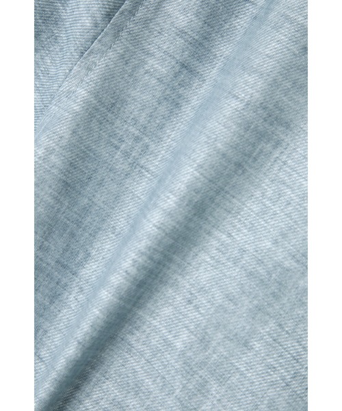 HIGH STREET(ハイストリート)の「HIGH STREET∴スタンドカラー半袖シャツアウター(シャツ/ブラウス・メンズ・ブルー/グレー/ブルー系2・S/M)」の20枚目の写真
