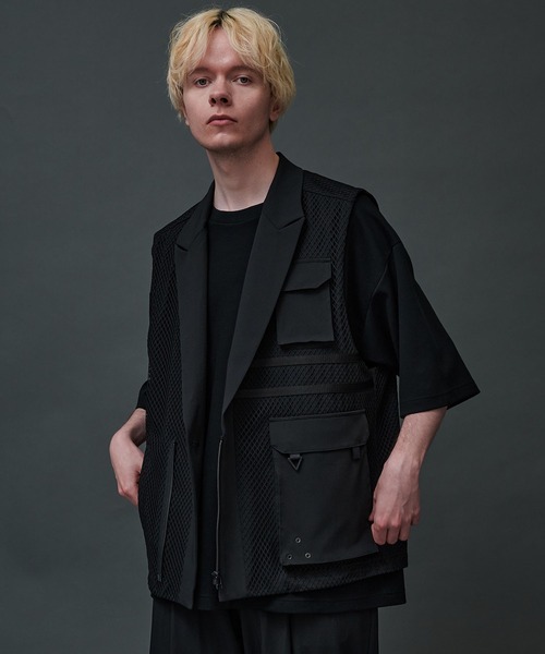 CITY TOKYO（シティトウキョウ）の「ユーティリティーメッシュジップベスト（ベスト・メンズ・ブラック/グリーン・1/2）」の21枚目の写真