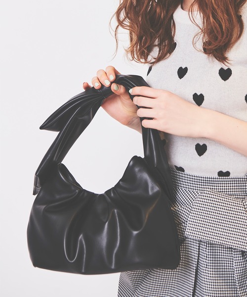 31 Sons de mode（トランテアン　ソン　ドゥ　モード）の「ビッグリボンバッグ（ショルダーバッグ・レディース・ピンク/ブラック・FREE）」の10枚目の写真