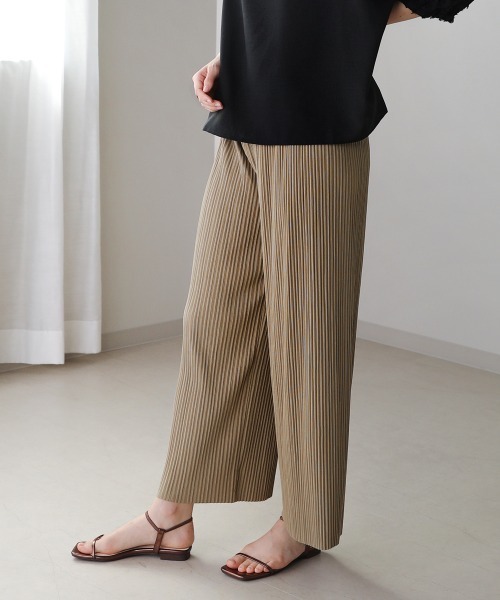 Bou Jeloud（ブージュルード）の「【WEB限定】セルフカットライトプリーツパンツ（その他パンツ・レディース・ブラック/ベージュ/ブラウン/グレー・FREE）」の17枚目の写真