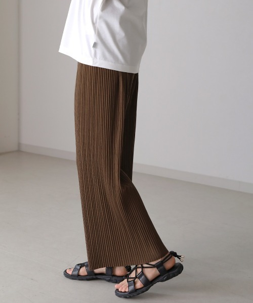 Bou Jeloud（ブージュルード）の「【WEB限定】セルフカットライトプリーツパンツ（その他パンツ・レディース・ブラック/ベージュ/ブラウン/グレー・FREE）」の5枚目の写真