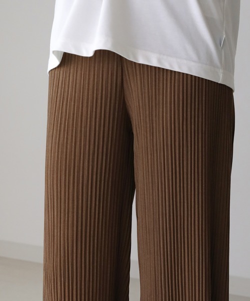 Bou Jeloud（ブージュルード）の「【WEB限定】セルフカットライトプリーツパンツ（その他パンツ・レディース・ブラック/ベージュ/ブラウン/グレー・FREE）」の7枚目の写真