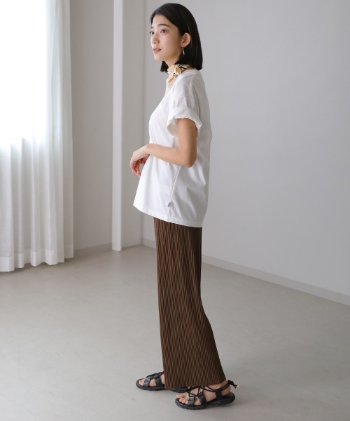 Bou Jeloud（ブージュルード）の「【WEB限定】セルフカットライトプリーツパンツ（その他パンツ・レディース・ブラック/ベージュ/ブラウン/グレー・FREE）」の16枚目の写真