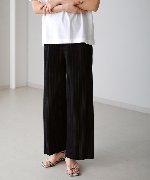 Bou Jeloud（ブージュルード）の「【WEB限定】セルフカットライトプリーツパンツ（その他パンツ・レディース・ブラック/ベージュ/ブラウン/グレー・FREE）」の19枚目の写真