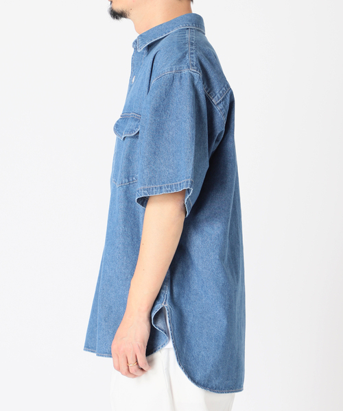 JOURNAL STANDARD relume（ジャーナルスタンダード　レリューム）の「8OZ オーバーサイズ DENIM SHIRTS（シャツ/ブラウス・メンズ・ネイビー/ホワイト・LARGE/MEDIUM）」の21枚目の写真