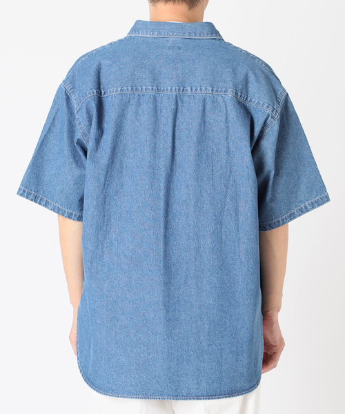 JOURNAL STANDARD relume（ジャーナルスタンダード　レリューム）の「8OZ オーバーサイズ DENIM SHIRTS（シャツ/ブラウス・メンズ・ネイビー/ホワイト・LARGE/MEDIUM）」の22枚目の写真