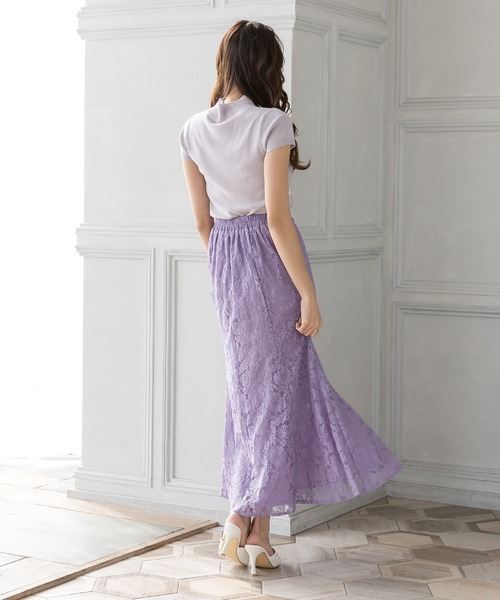 セール】総レースロングマーメイドスカート/22064（スカート