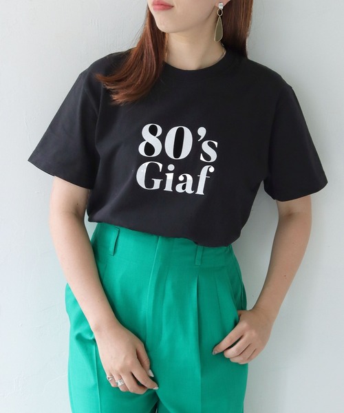 HER CLOSET(ハークローゼット)の「【shemoshelly】WEB限定5.6オンス80'sレトロスローガンロゴTシャツ(Tシャツ/カットソー・レディース・ブラック/ホワイト・L/M/S)」の2枚目の写真
