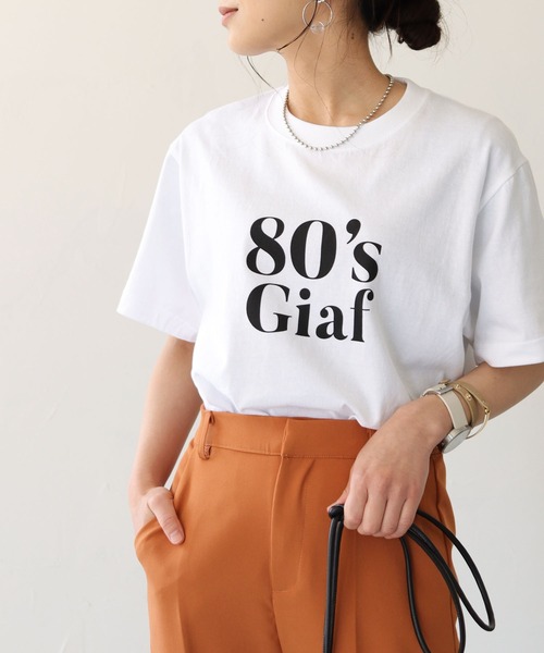 HER CLOSET(ハークローゼット)の「【shemoshelly】WEB限定5.6オンス80'sレトロスローガンロゴTシャツ(Tシャツ/カットソー・レディース・ブラック/ホワイト・L/M/S)」の20枚目の写真