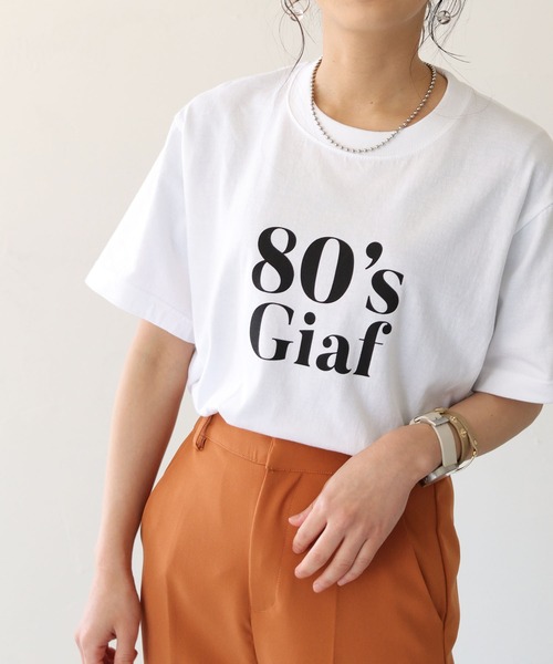 HER CLOSET(ハークローゼット)の「【shemoshelly】WEB限定5.6オンス80'sレトロスローガンロゴTシャツ(Tシャツ/カットソー・レディース・ブラック/ホワイト・L/M/S)」の22枚目の写真
