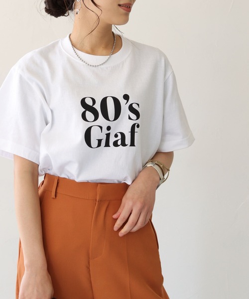 HER CLOSET(ハークローゼット)の「【shemoshelly】WEB限定5.6オンス80'sレトロスローガンロゴTシャツ(Tシャツ/カットソー・レディース・ブラック/ホワイト・L/M/S)」の21枚目の写真