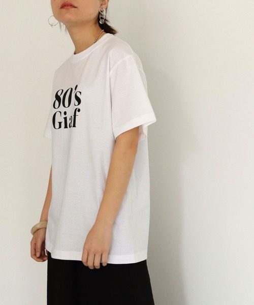 HER CLOSET(ハークローゼット)の「【shemoshelly】WEB限定5.6オンス80'sレトロスローガンロゴTシャツ(Tシャツ/カットソー・レディース・ブラック/ホワイト・L/M/S)」の11枚目の写真