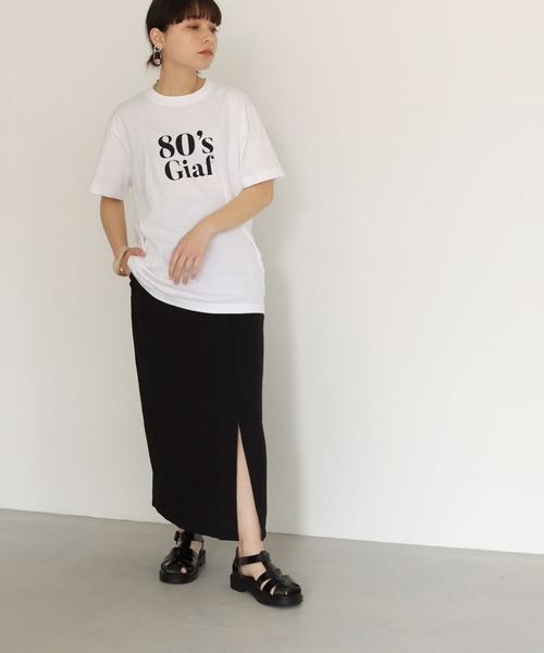 HER CLOSET(ハークローゼット)の「【shemoshelly】WEB限定5.6オンス80'sレトロスローガンロゴTシャツ(Tシャツ/カットソー・レディース・ブラック/ホワイト・L/M/S)」の12枚目の写真