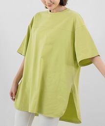 サイドスリット入りビックシルエットTシャツ