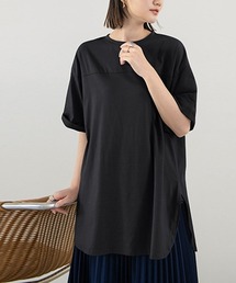 サイドスリット入りビックシルエットTシャツ