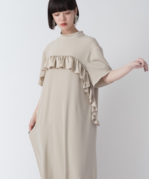 La SRIC（ラスリック）の「La SRIC / フロントフリルOP（ワンピース・レディース・グレー系その他/ライム/ブラック・38）」の2枚目の写真