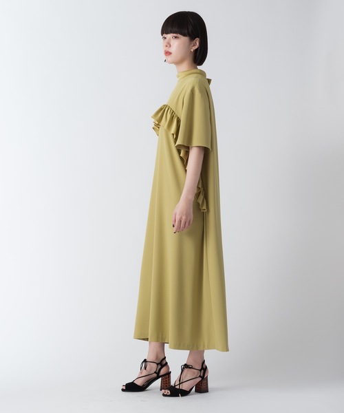 La SRIC（ラスリック）の「La SRIC / フロントフリルOP（ワンピース・レディース・グレー系その他/ライム/ブラック・38）」の3枚目の写真