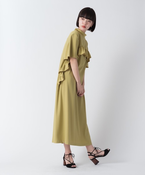 La SRIC（ラスリック）の「La SRIC / フロントフリルOP（ワンピース・レディース・グレー系その他/ライム/ブラック・38）」の6枚目の写真