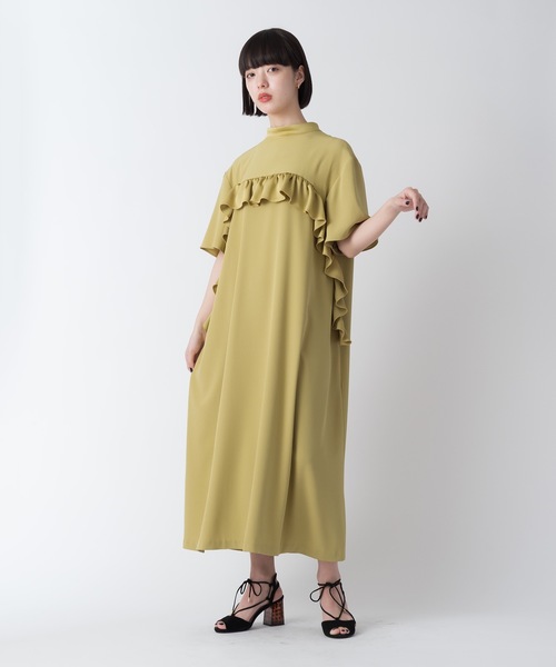 La SRIC（ラスリック）の「La SRIC / フロントフリルOP（ワンピース・レディース・グレー系その他/ライム/ブラック・38）」の7枚目の写真