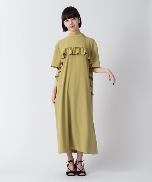 La SRIC（ラスリック）の「La SRIC / フロントフリルOP（ワンピース・レディース・グレー系その他/ライム/ブラック・38）」の12枚目の写真