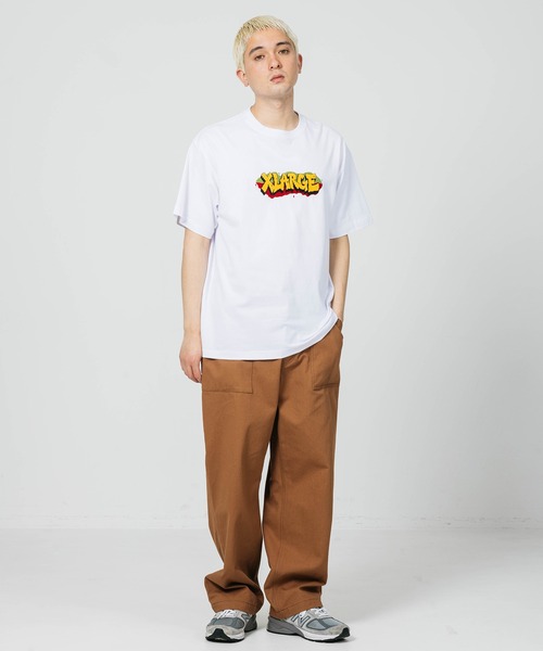 XLARGE（エクストララージ）の「GRAFFITI LOGO S/S TEE/グラフィック　ロゴ　半袖　Tシャツ（Tシャツ/カットソー・メンズ・ブラック/オレンジ/ホワイト・M/L/S/XL）」の17枚目の写真