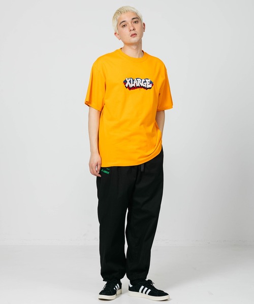 XLARGE フロントロゴグラフィック 半袖Ｔシャツ 両袖グラ入り♪ XLARGE tシャツ 「XLARGE」フロントロゴ半袖Tシャツ メンズ