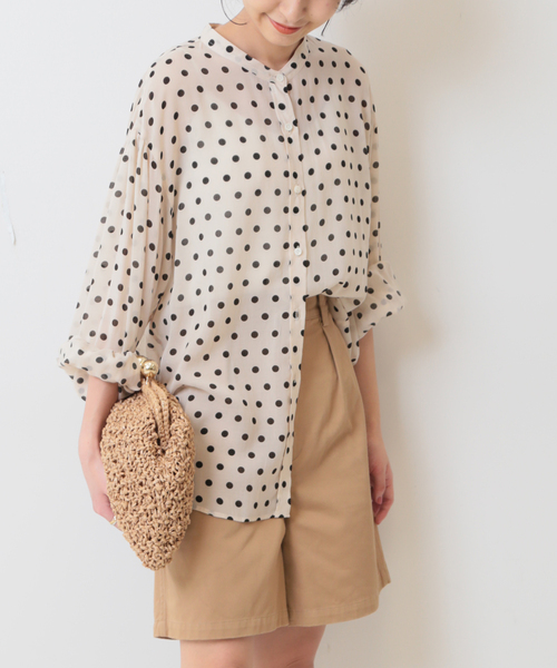 SLOBE IENA(スローブイエナ)の「スーピマチノクロスショーツ(その他パンツ・レディース・ベージュ/ネイビー・36/38)」の9枚目の写真