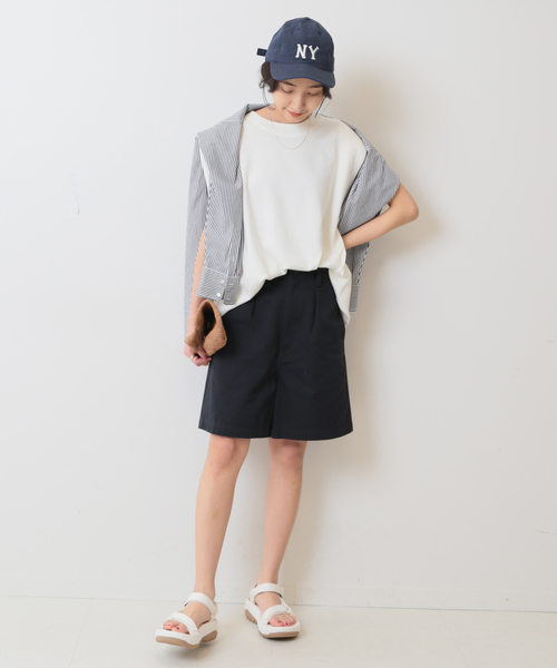 SLOBE IENA(スローブイエナ)の「スーピマチノクロスショーツ(その他パンツ・レディース・ベージュ/ネイビー・36/38)」の16枚目の写真